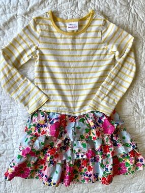 Hanna Andersson Ruffle Skirt Dress, size 6-7